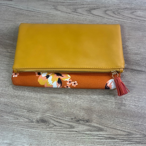 Rachel Pally Floral Yellow and Orange Clutch - Picture 1 of 7